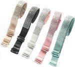 Adjustable Rhinestone Bra Straps - 3 Pairs