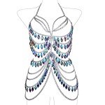 Boho Crystal Tassel Body Chain Jewelry Set