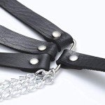 Asooll Black Punk Leather Body Chain Harness