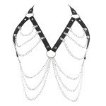 Punk Leather Body Chain Harness for Women