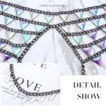 Boho Silver Body Chain Bra for Women