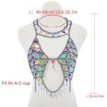 Boho Silver Body Chain Bra for Women