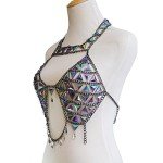 Boho Silver Body Chain Bra for Women