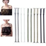 Glittery Bra Straps Set – 5 Pairs for Women