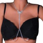 Rhinestone Butterfly Body Chain Necklace for Women