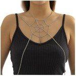 Silver Multi-Layer Spider Web Body Jewelry Set