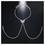 Rhinestone Butterfly Body Chain Necklace for Women