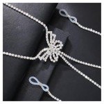 Rhinestone Butterfly Body Chain Necklace for Women
