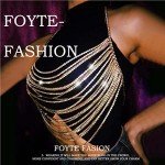 Gold Rhinestone Layered Boho Body Chain for Women