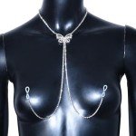 Rhinestone Butterfly Body Chain Necklace for Women