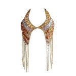 Boho Rhinestone Layered Gold Body Chain for Women