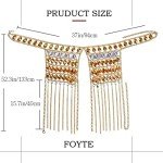 Boho Rhinestone Layered Gold Body Chain for Women