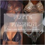 Boho Rhinestone Layered Gold Body Chain for Women