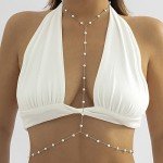 Missgrace Boho Layered Pearl Body Chain Jewelry