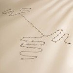 Missgrace Boho Layered Pearl Body Chain Jewelry