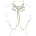 Rhinestone Tassel Pendant Bra Chain Necklace