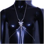 Sparkling Crystal Butterfly Body Chain for Women