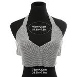 Sparkly Silver Crystal Body Chain for Women