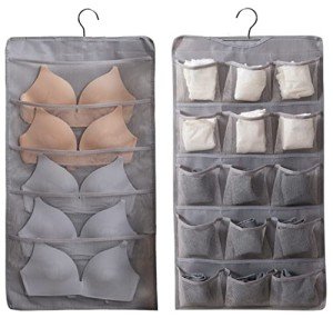 AARainbow Dual-Sided Hanging Closet Organizer - Gray