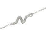 Silver Rhinestone Snake Body Chain for Women