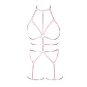 BBOHSS Women's Pink Punk Body Harness Bra