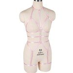 BBOHSS Women's Pink Punk Body Harness Bra