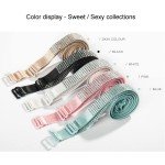 Adjustable Black Rhinestone Bra Straps - 3 Pairs