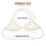 Gold Pearl Layered Chest Chain Necklace for Women