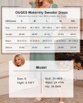 OUGES Womens Fall Long Sleeve Black Sweater Dress for Women Wrap V Neck Wedding Guest Dress Pleated Cocktail Party Midi Work Dress Fall Winter Outfits Trendy 2024(Black,L)