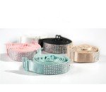 Adjustable Black Rhinestone Bra Straps - 3 Pairs