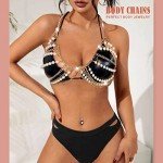 Gold Pearl Layered Chest Chain Necklace for Women