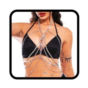 Sparkly Rhinestone Body Chain for Summer Fun