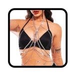 Sparkly Rhinestone Body Chain for Summer Fun