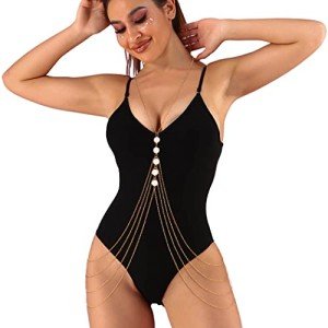 Nicute Gold Pearl Layered Body Chain Jewelry