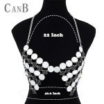 Sparkly Sequin Body Chain Bra for Parties