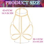 Gold Body Chain Necklace for Parties and Raves