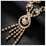 Gold Rhinestone Tassel Body Chain Jewelry for Women