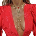 Rhinestone Nipple Chain with Crystal Tassels