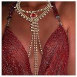 Rhinestone Nipple Chain with Crystal Tassels
