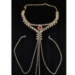 Rhinestone Nipple Chain with Crystal Tassels