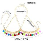 Rainbow Mirror Sequin Body Chain for Women