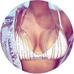 Shiny Rhinestone Chain Bra Body Jewelry for Women