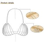 Shiny Rhinestone Chain Bra Body Jewelry for Women