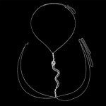 Silver Crystal Snake Body Chain for Women