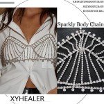 Silver Tassel Rhinestone Body Chain for Women