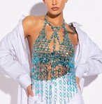 Crystal Body Chain Bra for Women’s Fashion