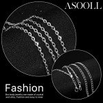 Silver Crystal Snake Body Chain for Women