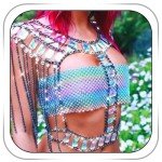 Rhinestone Body Chain Bra Top for Parties