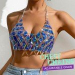 Sparkly Rhinestone Bra Chain Halter Body Accessory