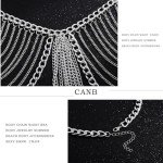 Silver Rhinestone Body Chain for Parties & Raves